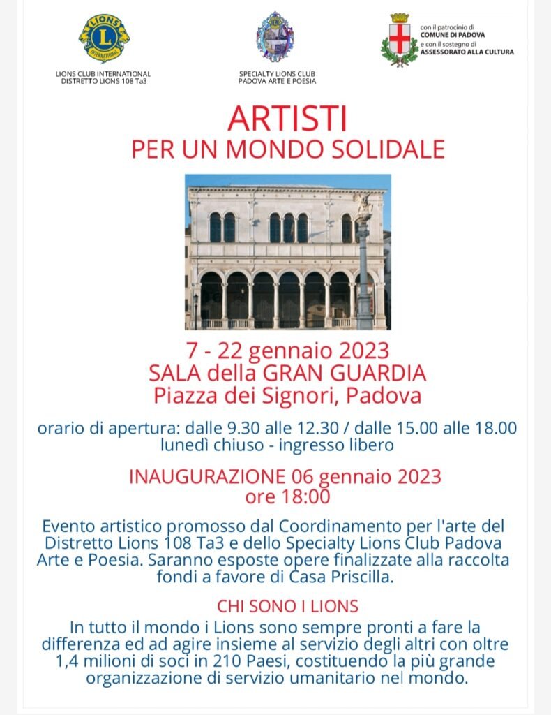 Locandina Artisti per un mondo solidale