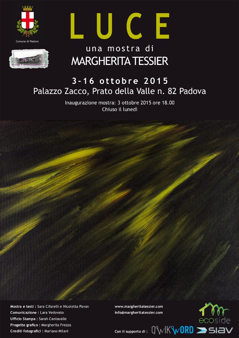 Locandina Mostra Personale "Luce"